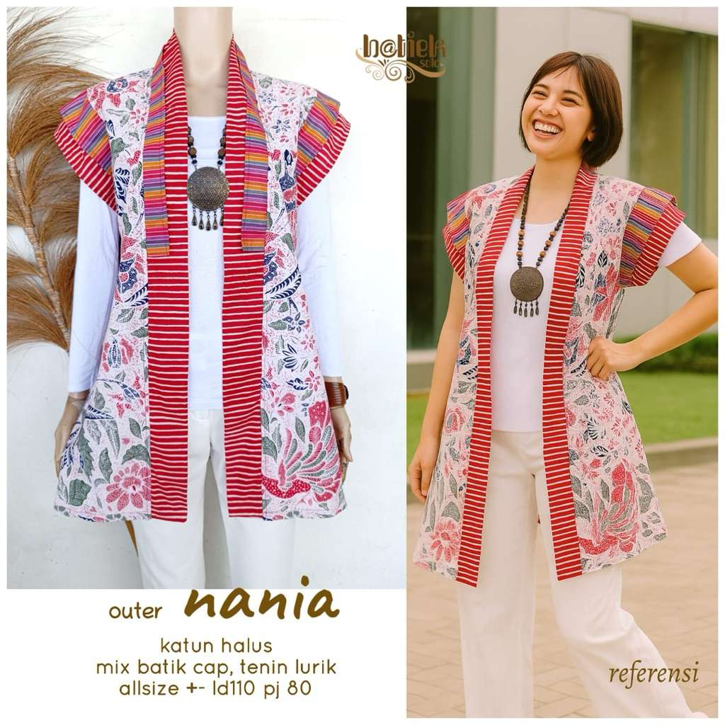 outer batik perempuan. outer batik. atasan batik. blazer batik . batik etnik. batik tenun