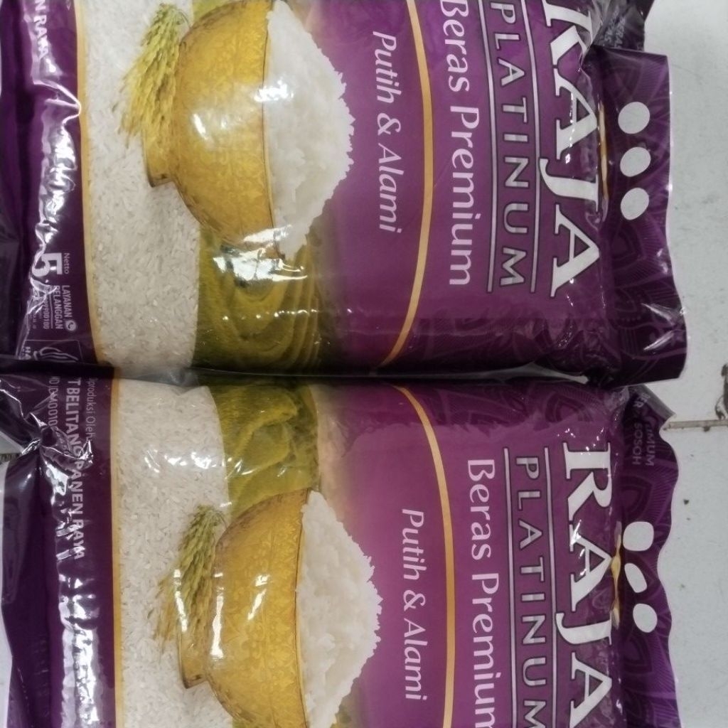 

Beras Merek RAJA PLATINUM bundling 2x5kg free ongkir