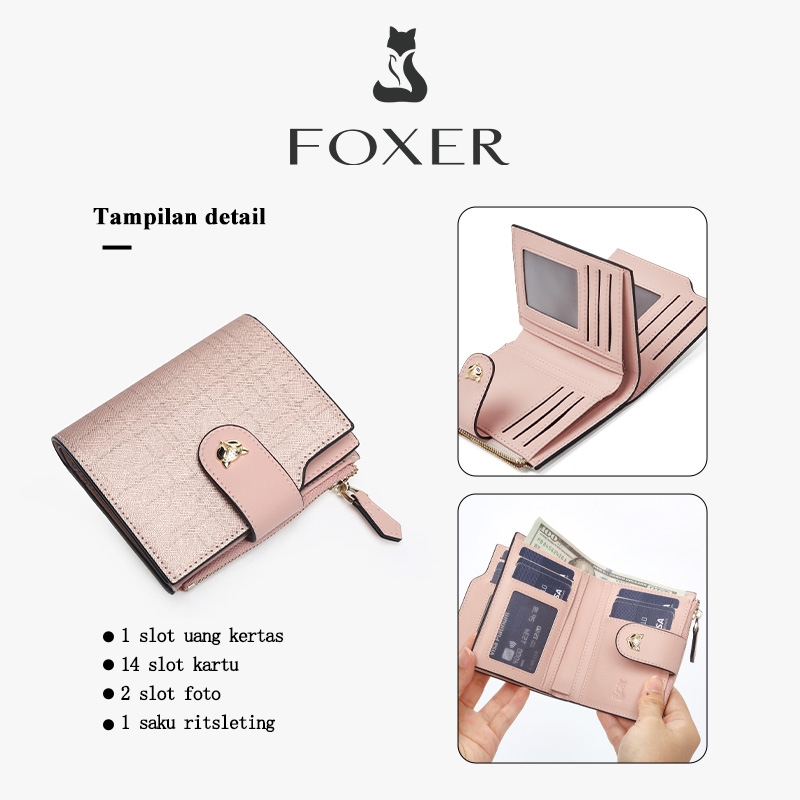 TERBARU FOXER DOMPET WANITA DOMPET PENDEK DOMPET KULIT ASLI