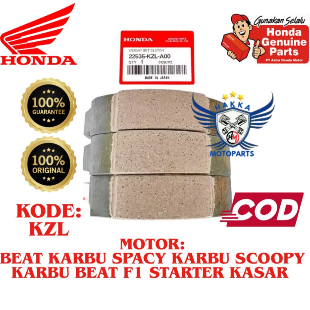 KZL ORIGINAL KAMPAS GANDA HONDA BEAT KARBU, KAMPAS GANDA HONDA SPACY KARBU, KAMPAS GANDA HONDA SCOOP