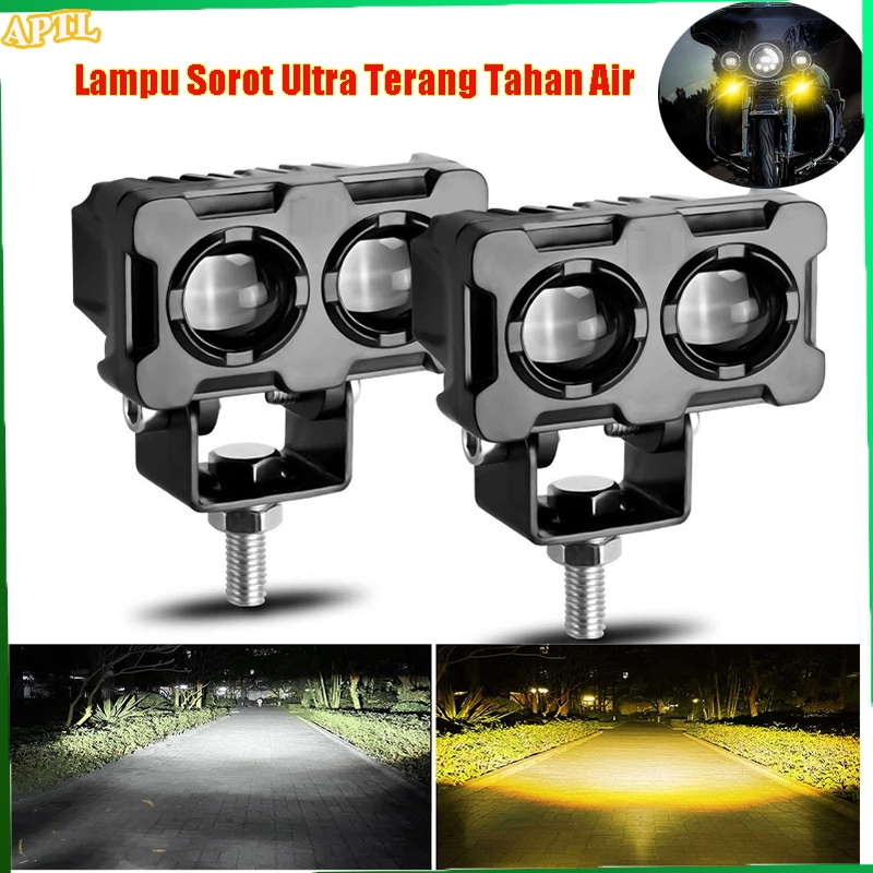 Lampu Tembak Sorot LED Laser 2 Mata/Lampu Tembak Sorot Led Laser 2 Mata Putih Kuning Anti Air Lampu 