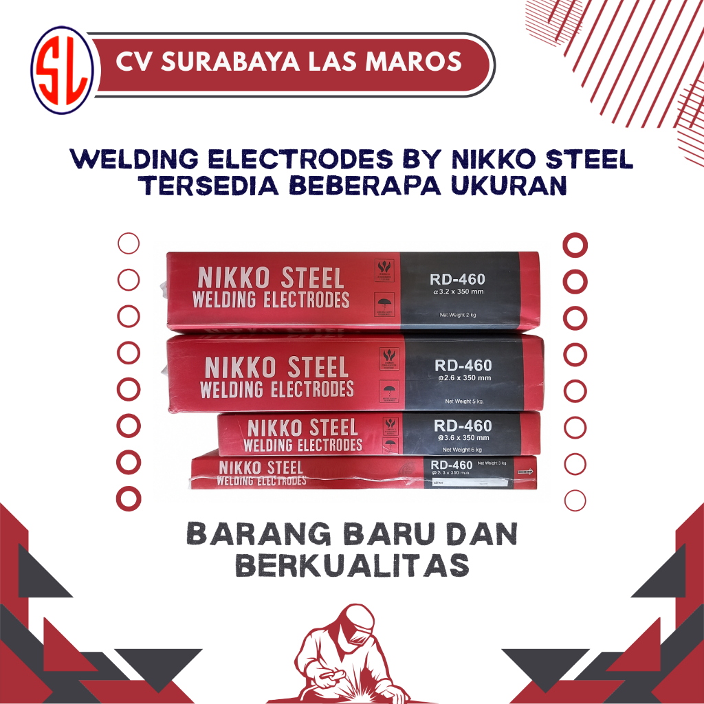 Nikko Steel RD-460 Welding Electrode / Elektroda Las Berbagai Ukuran