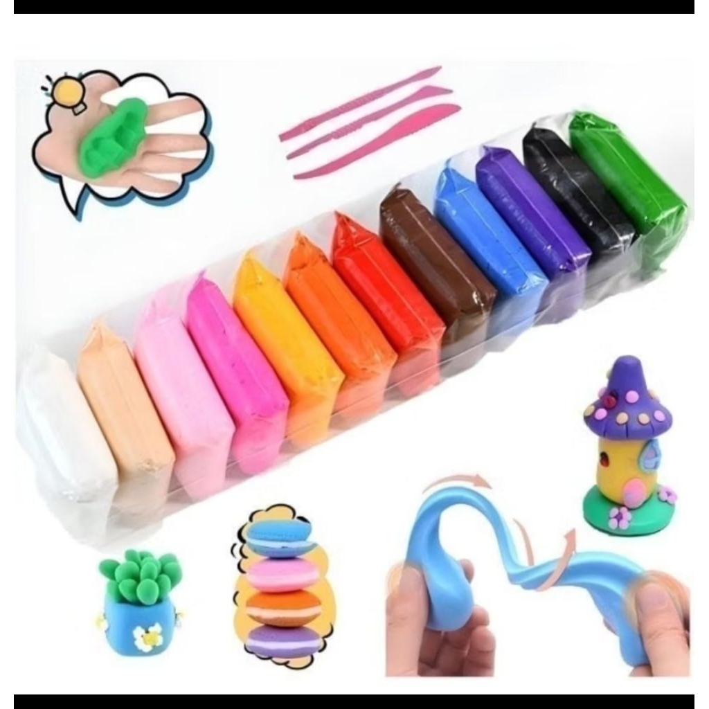 clay mainan anak / mainan anak lilin elastis clay