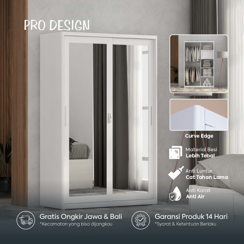 Pro Design Spiegel MWD Lemari Pakaian Besi