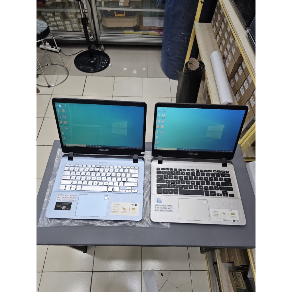LAPTOP LEPTOP ASUS VIVOBOOK A407M INTEL CELERON N4000 RAM 4GB SSD 128GB GENERASI TERBARU MODEL SLIM 