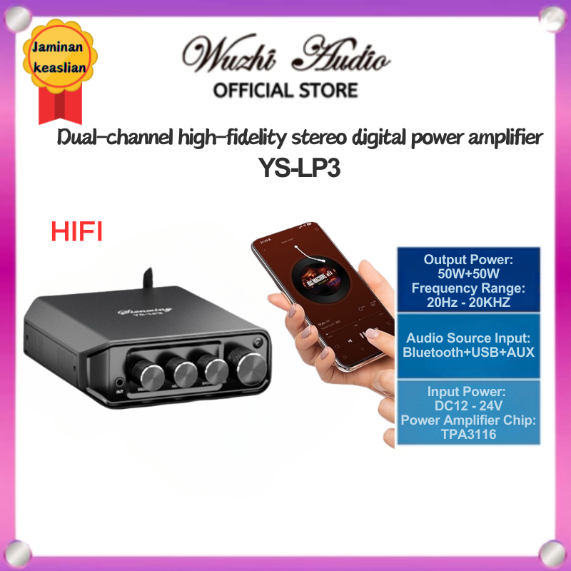 Wuzhi Audio | YS-LP3 Dual-channel High-fidelity Stereo Digital Power Amplifier with Imported Origina