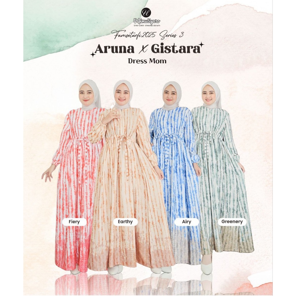 URFIMUTIYARO ARUNA DRESS MOTIF ABSTRACT SARIMBIT 2025