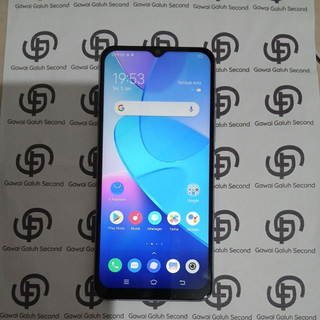 HANDPHONE SECOND VIVO Y20S PURIST BLUE 8/128 ORIGINAL