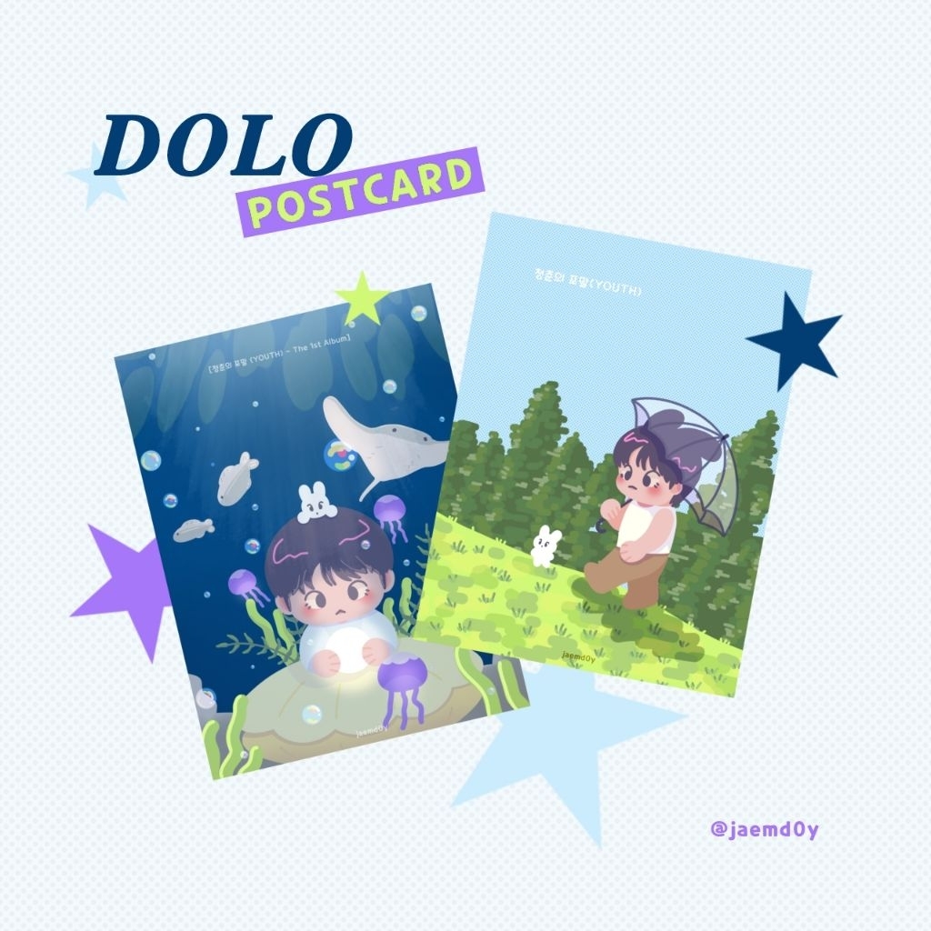 

[CLEARANCE SALE] DoLo Doyoung Postcard Youth set Fanart by furrples