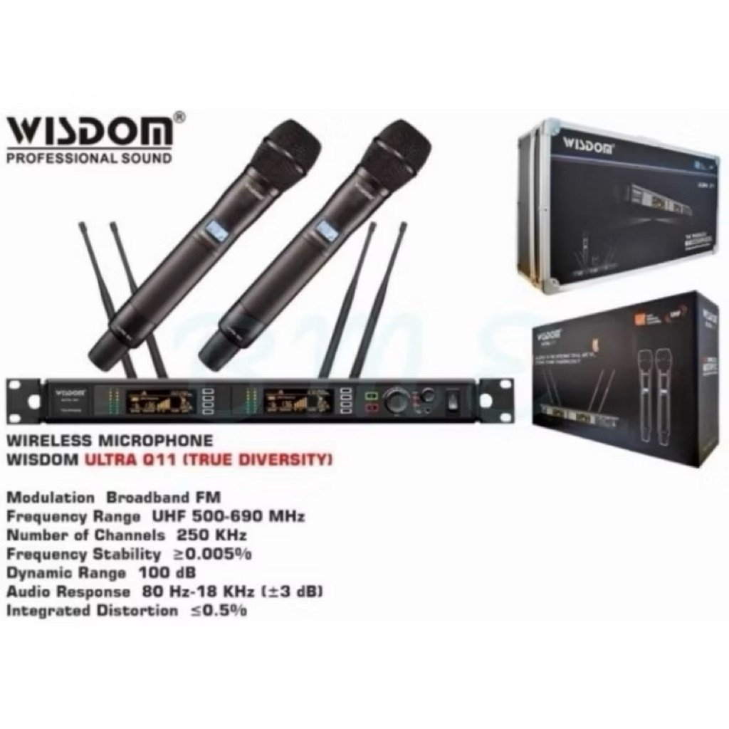 Mic wireless Wisdom Ultra Q11 Q11 Garansi 1 Tahun Wisdom Original - PP