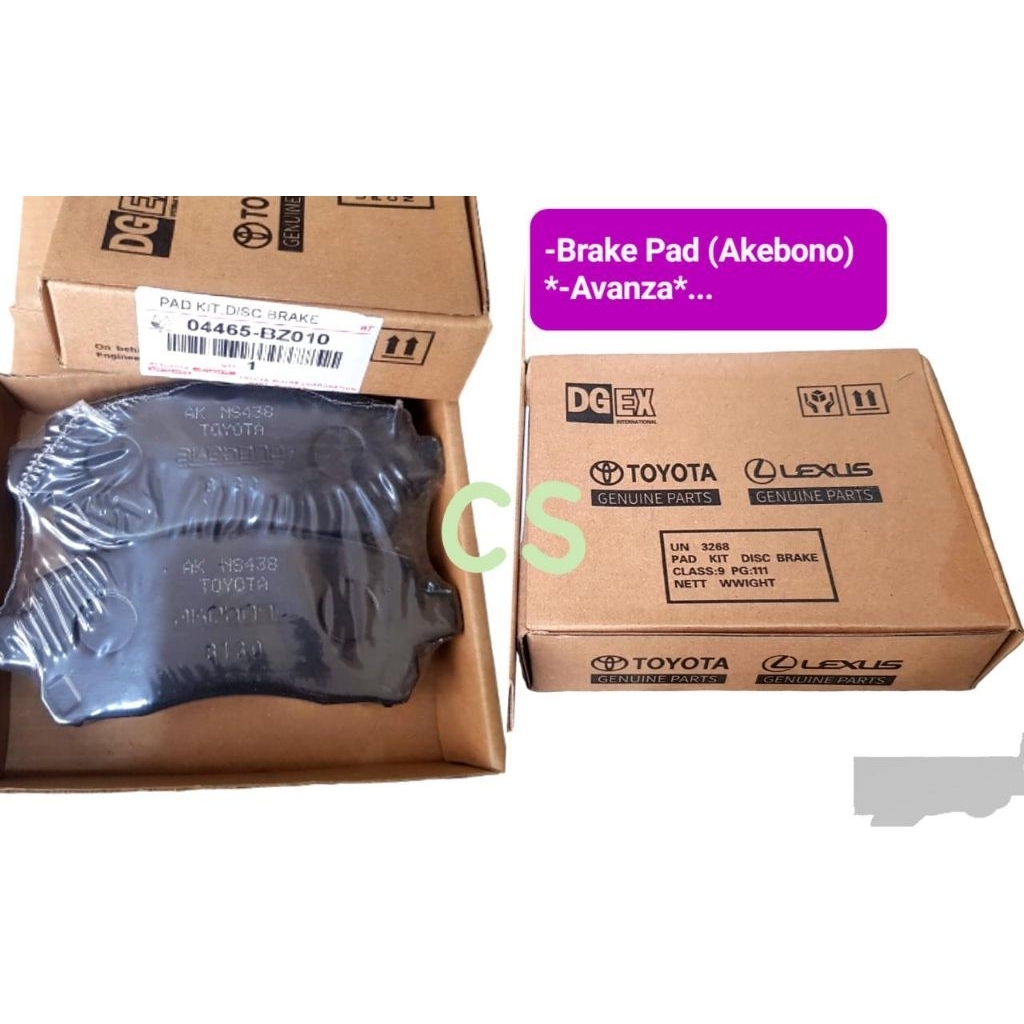 BRAKE PAD / KAMPAS CAKRAM AKEBONO TOYOTA AVANZA/RUSH