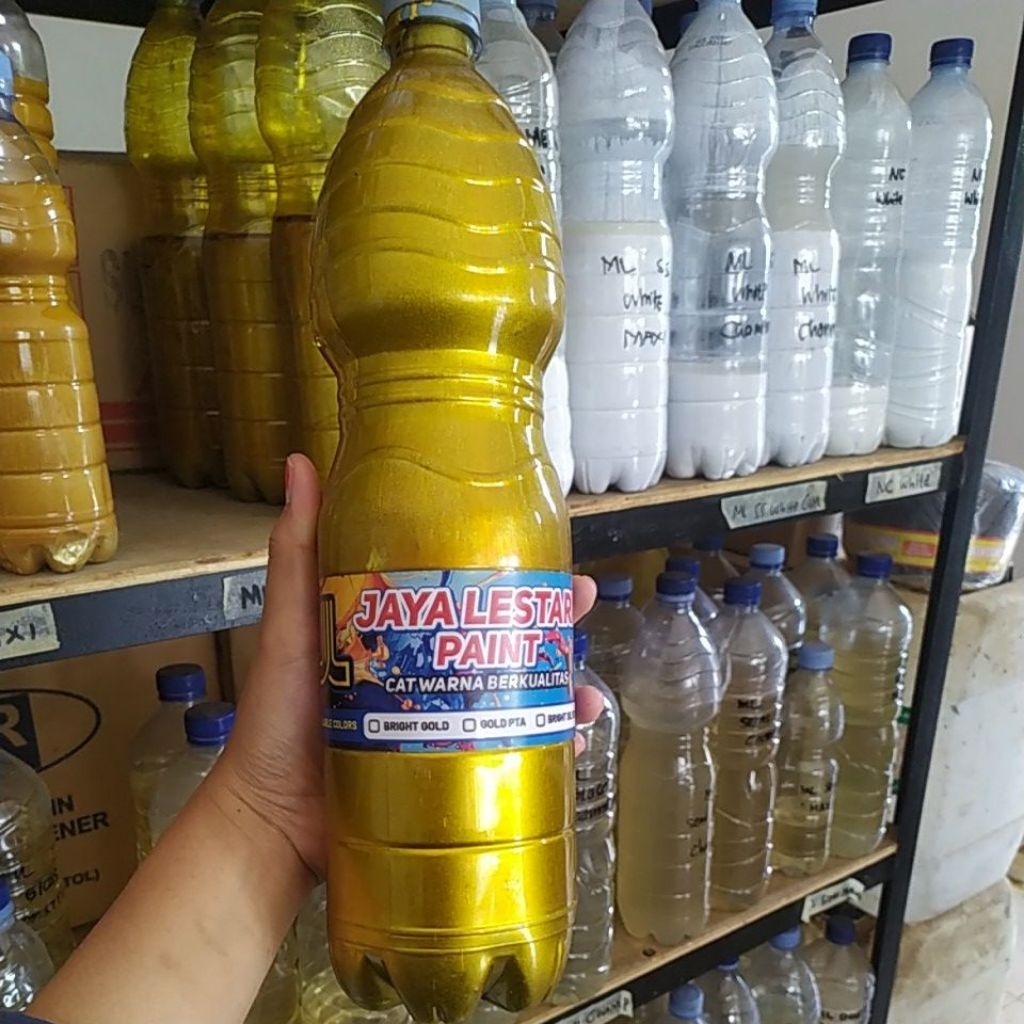 Cat Kayu Dan Besi warna Emas Bright gold 1 Liter