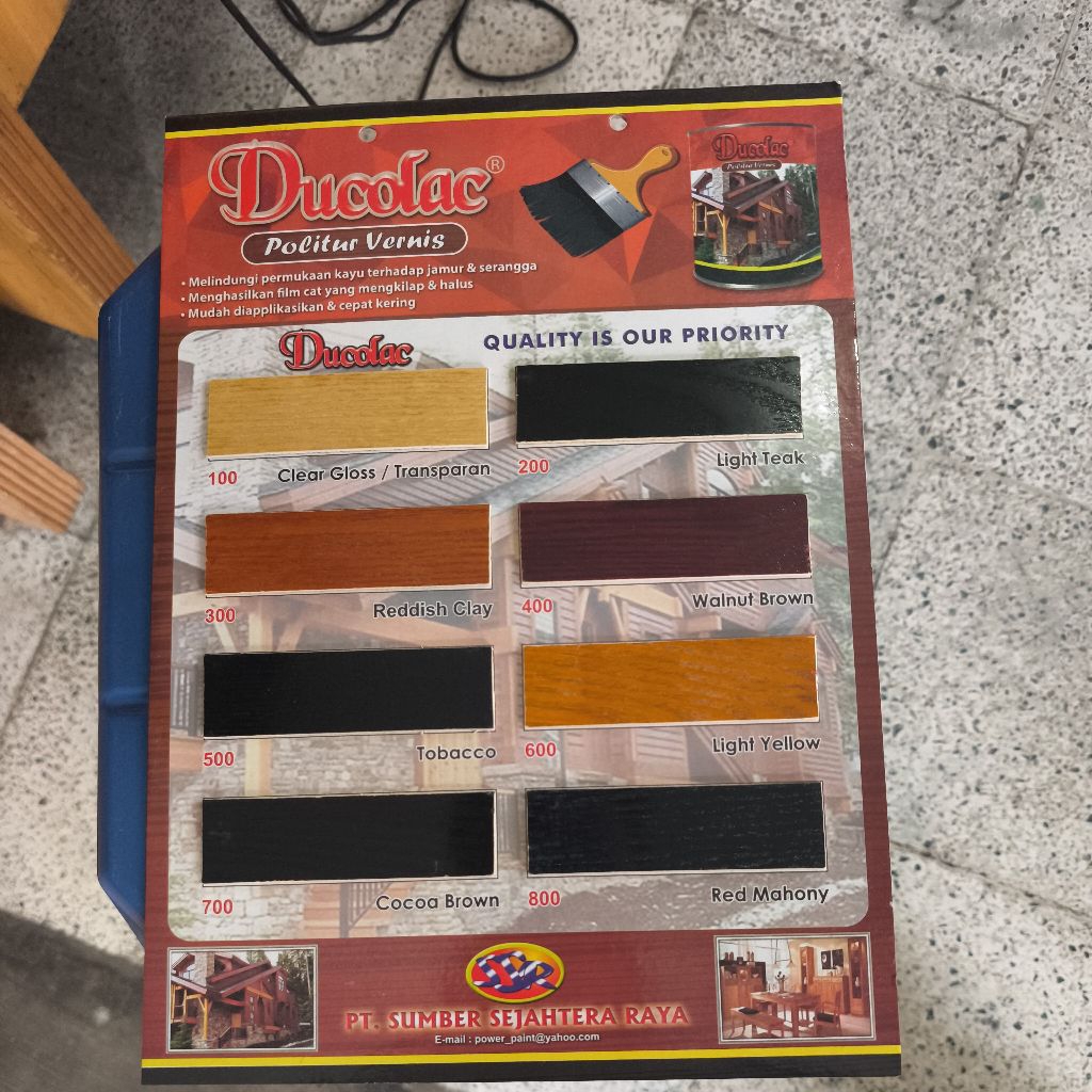 Cat kayu politur Ducolac 0,9 liter