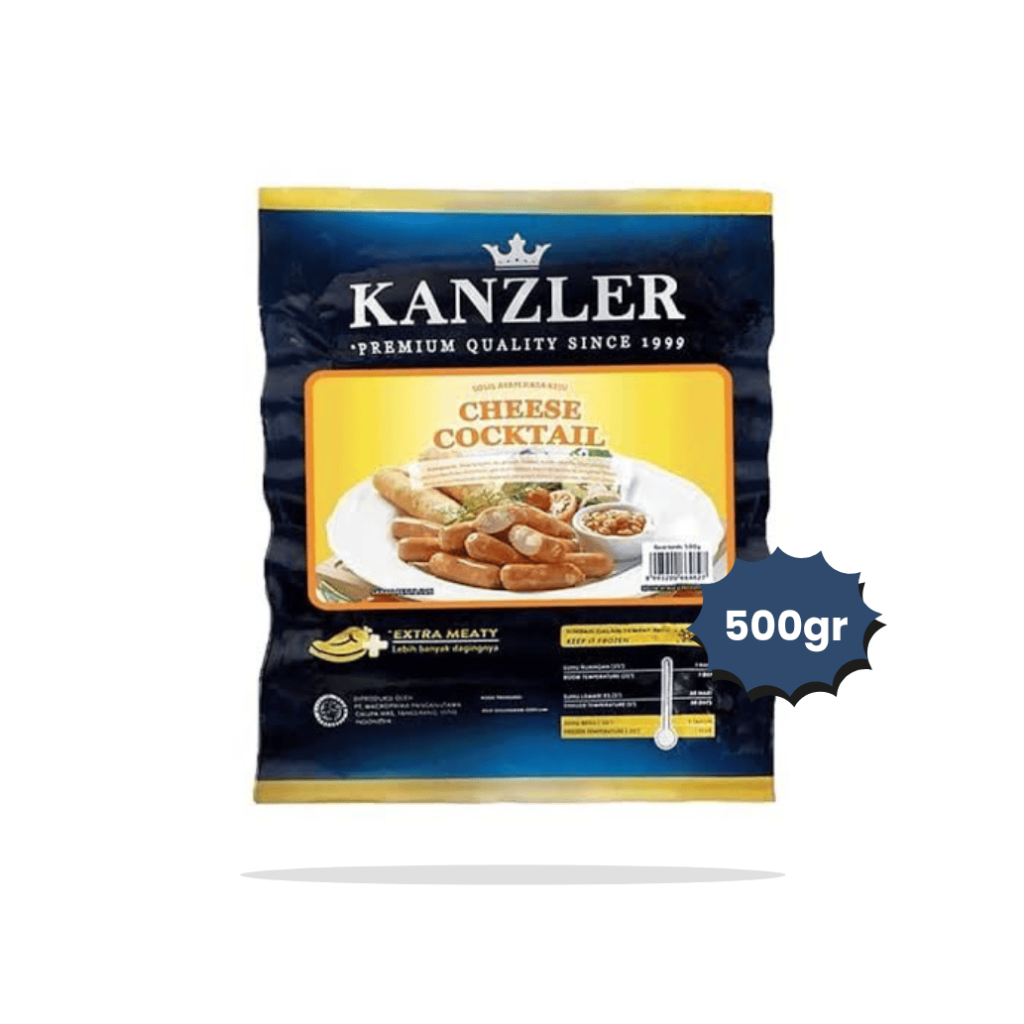 

KANZLER CHEESE COCTAIL SAUSAGE EXTRA MELT 500GR | Frozen Food Kanzler Cheese Coctail Sausage 500gr