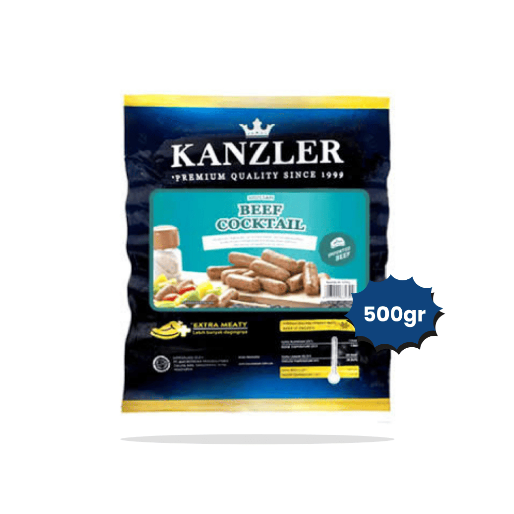 

KANZLER BEEF COCTAIL SAUSAGE EXTRA MELT 500GR | Frozen Food Kanzler Beef Coctail Sausage 500gr
