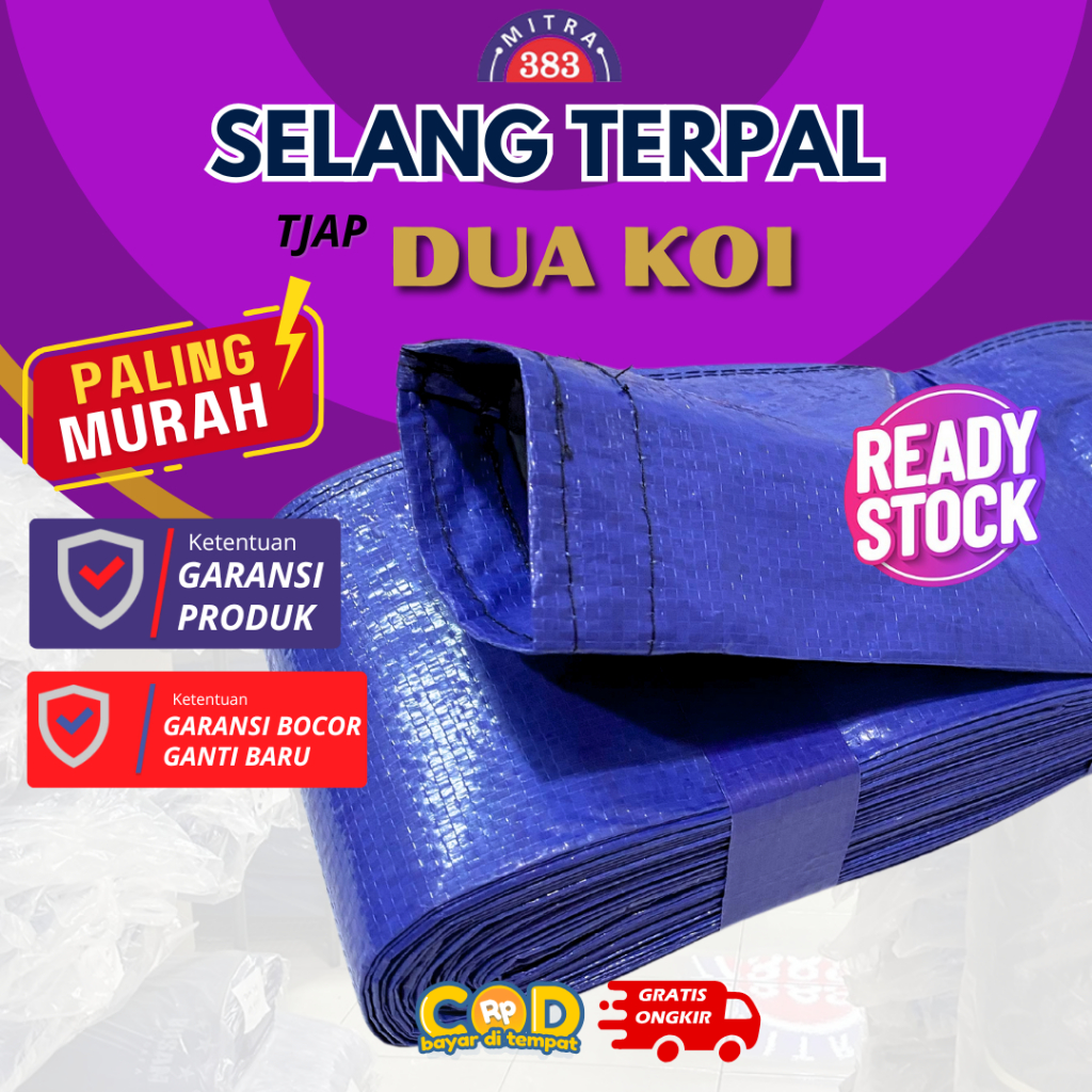 DUA KOI - Selang Air Terpal Irigasi Sawah Alkon 2 dim / Inch 2,5 dim / Inch 3 dim / Inch 4 dim / Inc