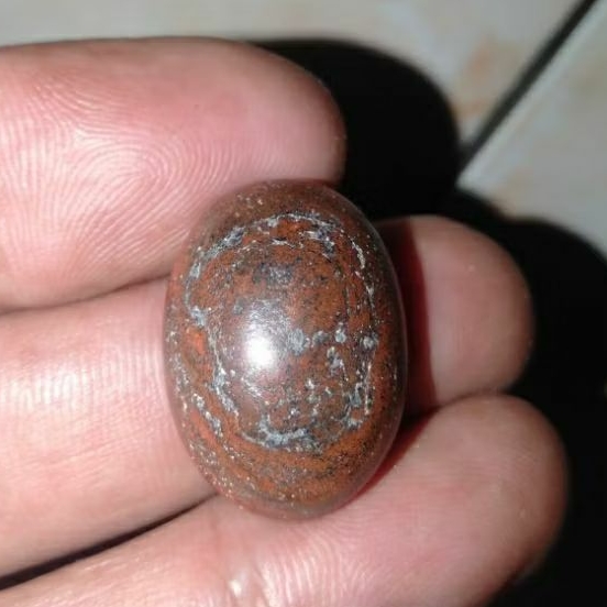 Batu Aji Badar Besi Merah Pamor Puser Semeru