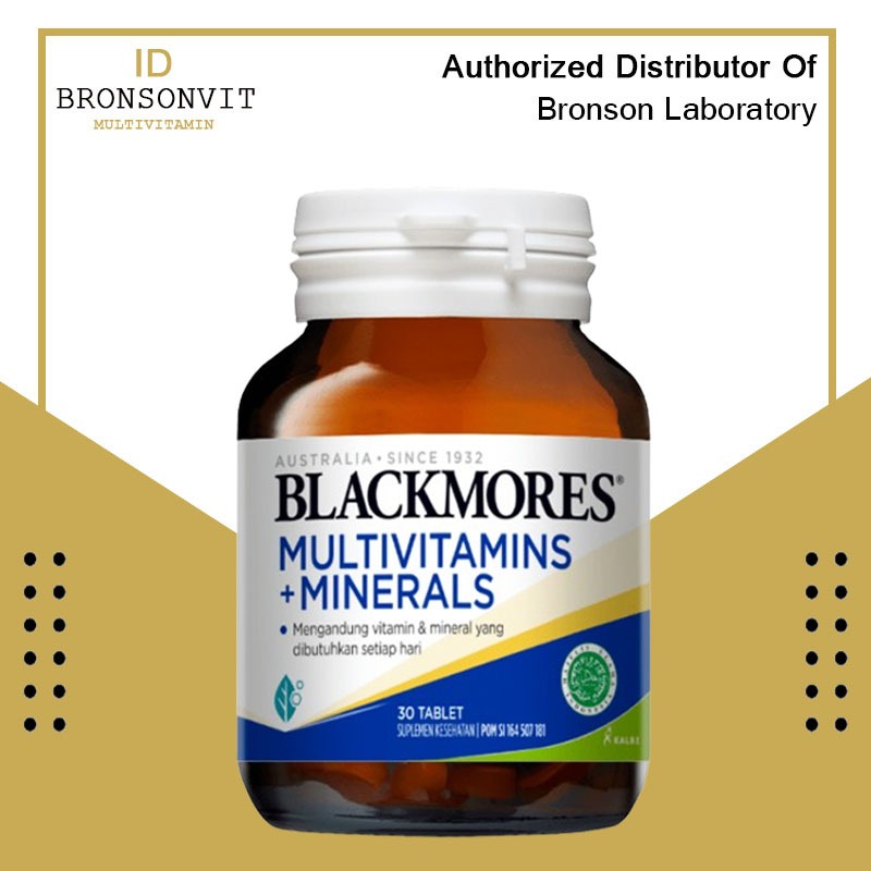 Blackmores Multivitamins Minerals Suplemen Vitam Pria Wanita Mineral Immune ORI Kalbe BPOM 30 Tablet
