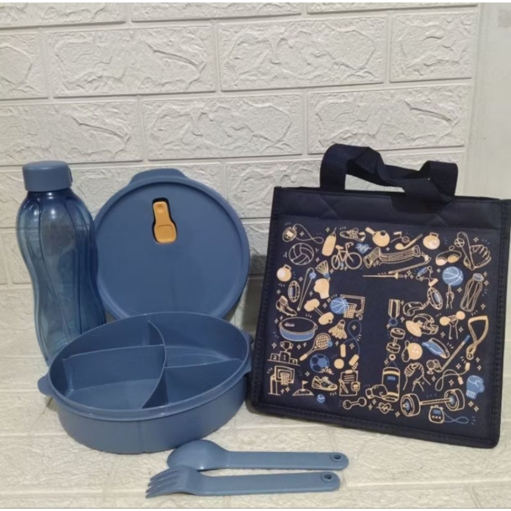 ORI-New Tupperware Set Bekal + Tas