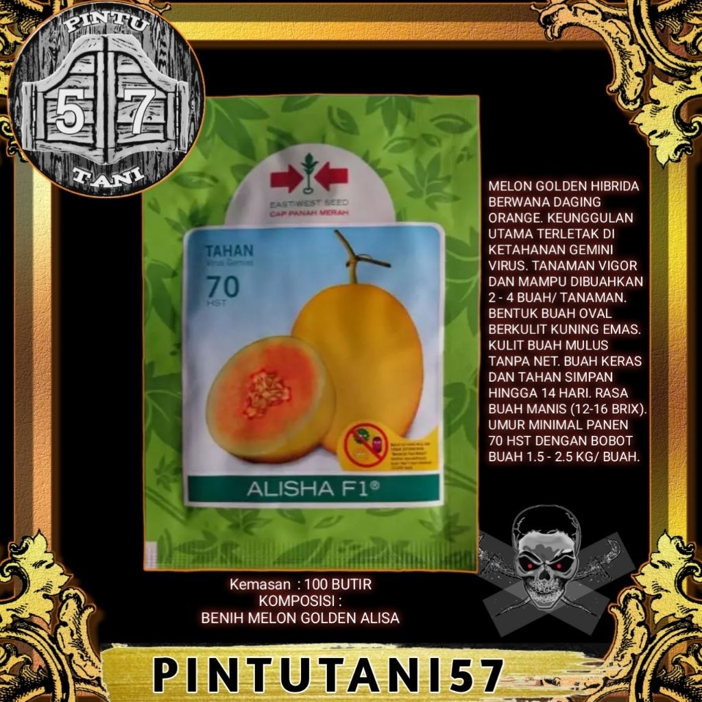 BENIH MELON GOLDEN ALISHA F1 100 BUTIR PANAH MERAH