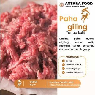 

Daging Ayam Giling Paha Tanpa Kulit 1kg astara food