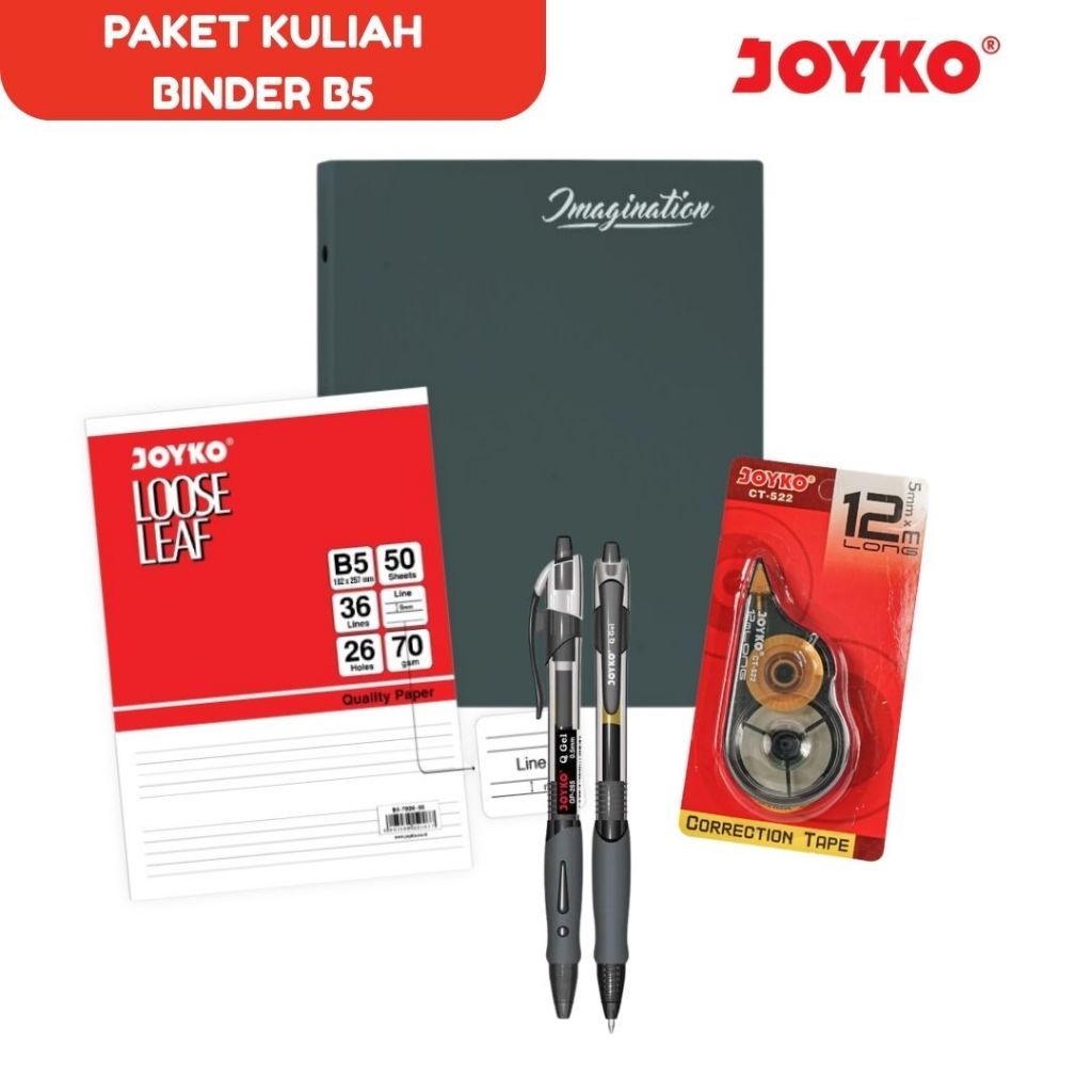 

Paket Bundling Binder B5 dan Alat Tulis Set Kuliah Joyko Perlengkapan Spesial Back To Campus