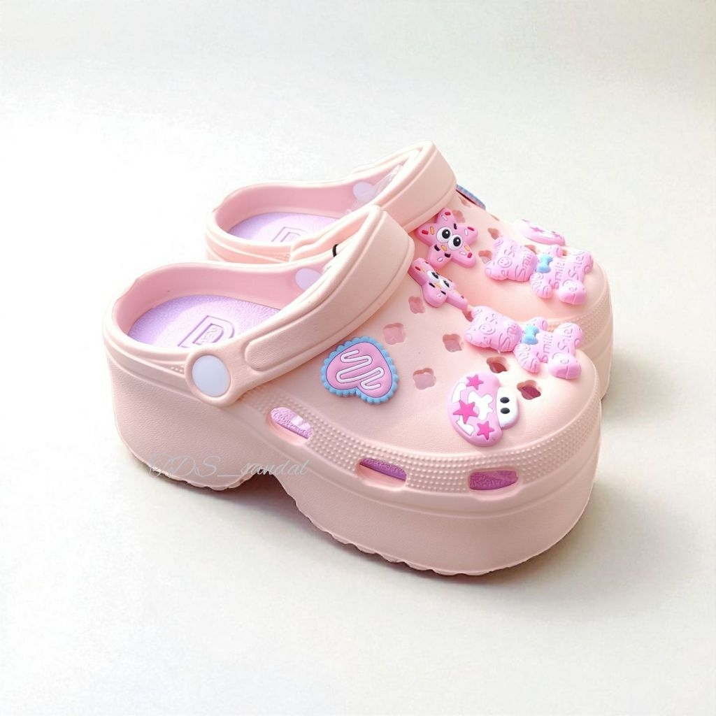 New SANDAL sepatu anak perempuan Baim puji karakter bear sendal tinggi 6cm sendal anak perempuan kar