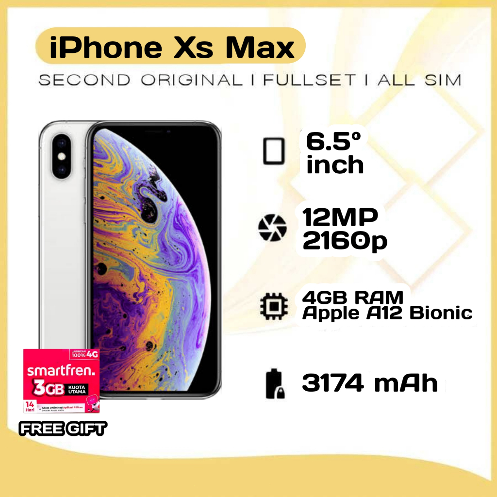 IPHONE XS MAX 64GB 256GB SECOND ORIGINAL