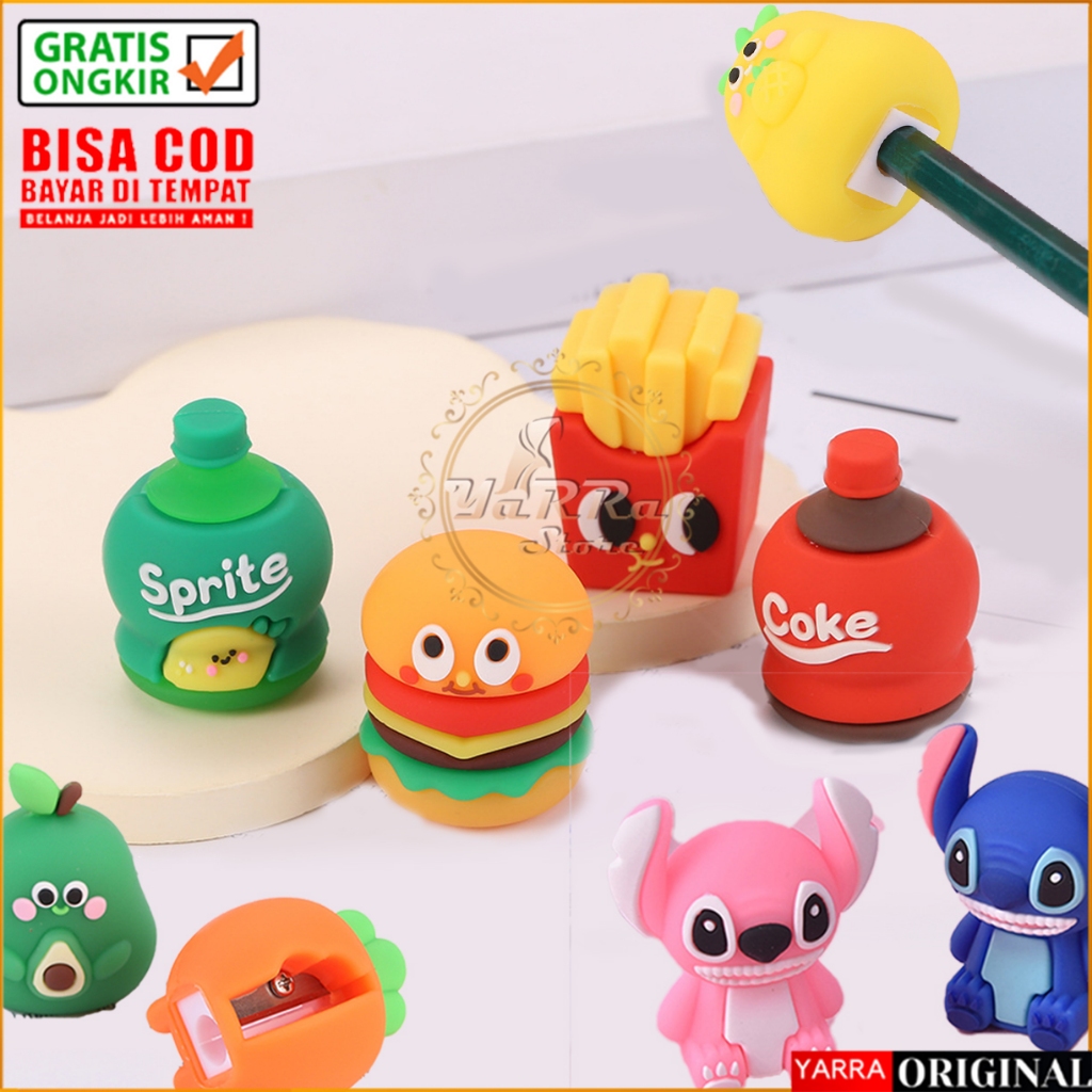 

Rautan Pensil Motif Karakter Mini Lucu Serutan Karet Aesthetic Alat Tulis Anak Sekolah