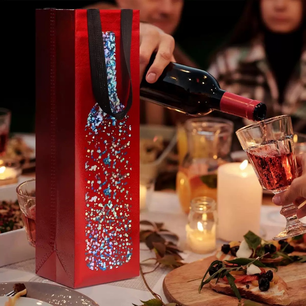 

Tas Botol Mika Spunbond Webbing Kuat Polos Tas Botol/ mug/tumbler/shoppingbag wine/sirup/sarung