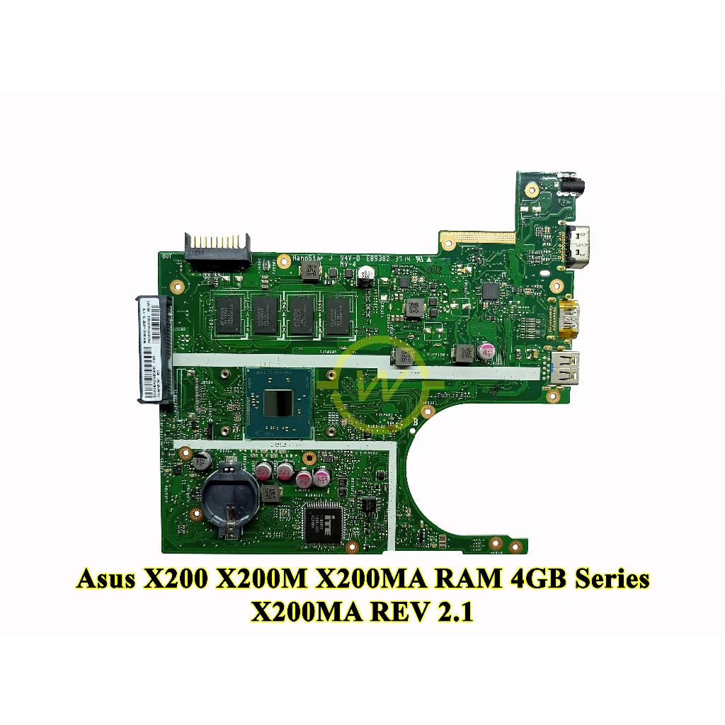 Mainboard Motherboard Mobo Laptop Asus X200 X200M X200MA RAM 4GB Series
