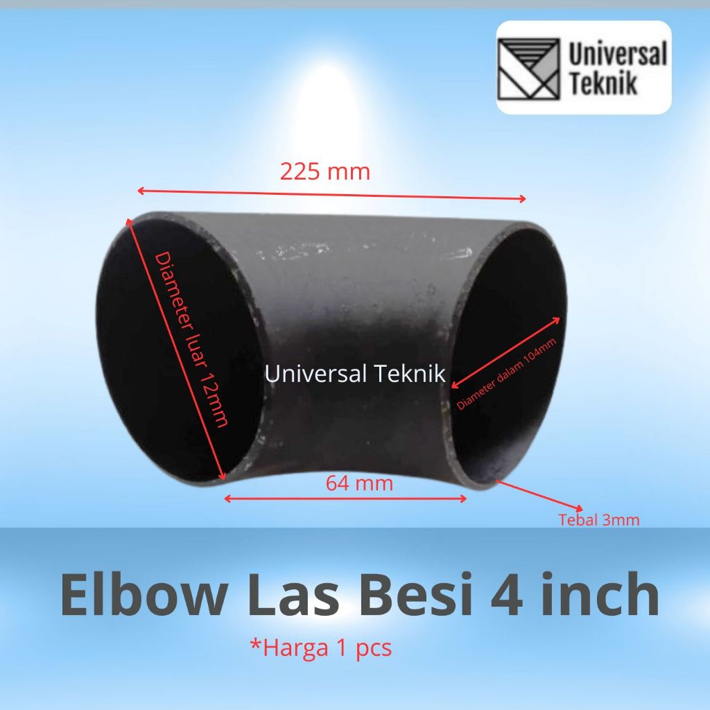 Elbow Las Besi 4 inch  Pipa Las / Elbo Lbow Keni Knee Pipa Las Knee Penyambung Pipa Besi 4  inch