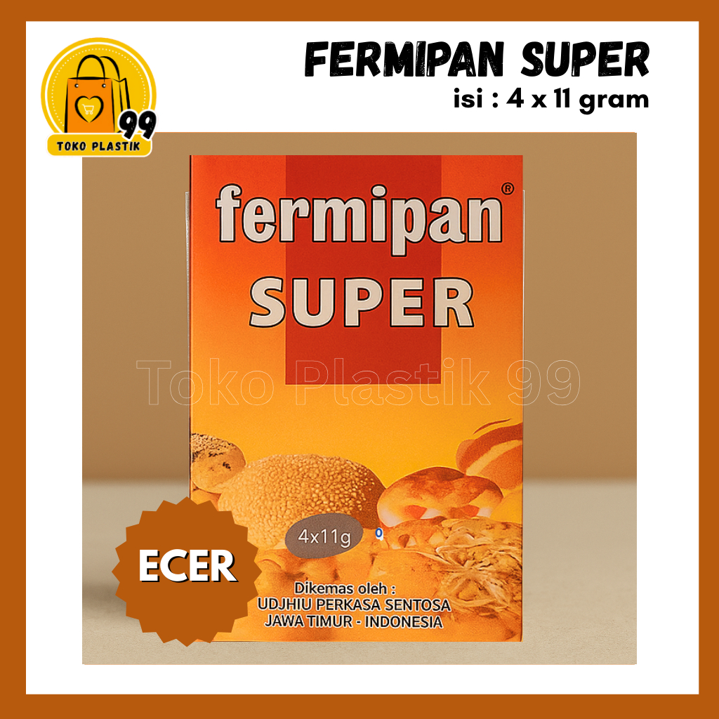 

[ECER!!!] (1 Pack / kotak ) Fermipan Super Ragi Instan 4x11g / Ragi Instan / Ragi Roti Kue isi 4 bungkus