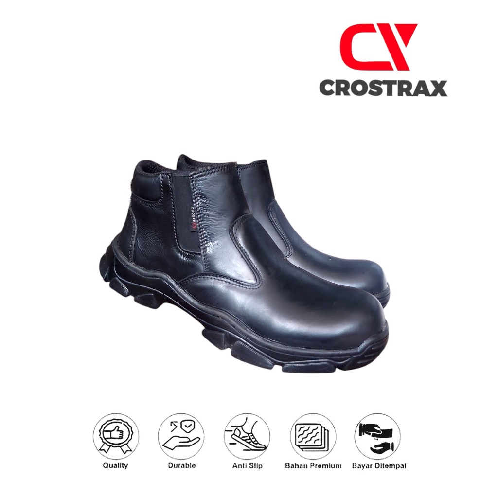 Sepatu Boots Safety Kulit Asli PDH TNI POLRI Security Dinas pantofel Kulit Asli Sepatu Formal Pria K