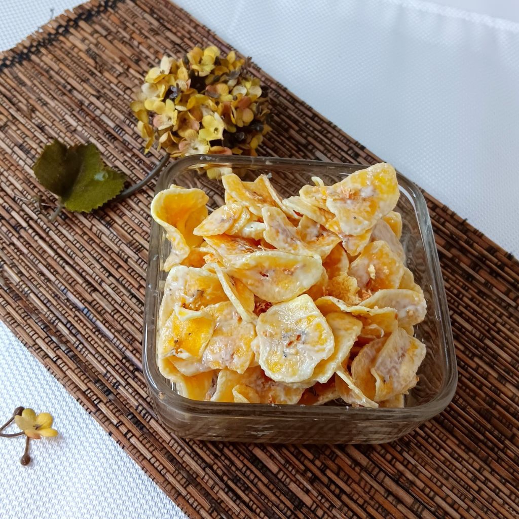 

Keripik Pisang coklat susu keju lumer banana cheese Milk creamy lezat bergizi pariangan snack 200gr