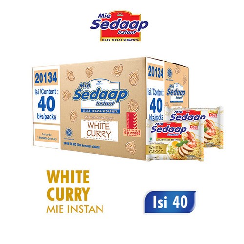 

SEDAAP MIE INSTAN RASA WHITE CURRY 1 DUS 40 PCS