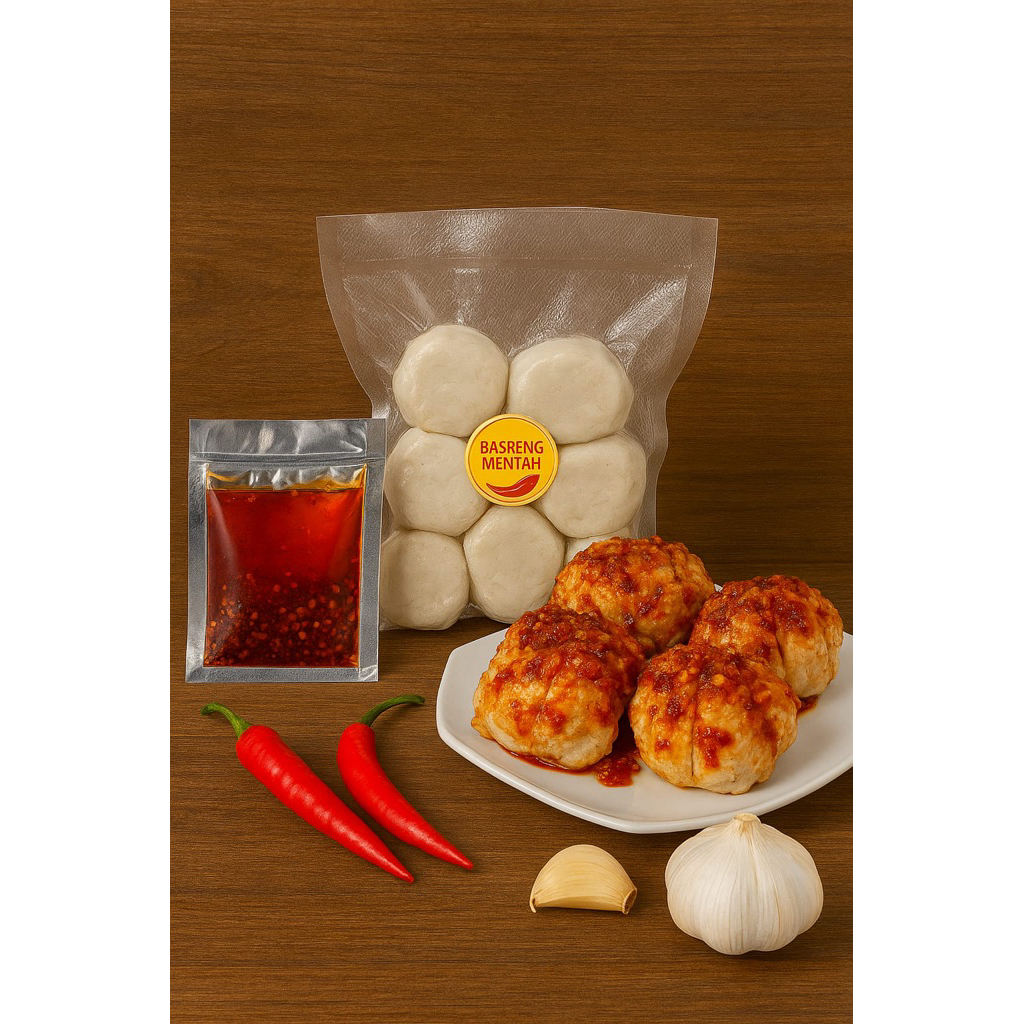 

basreng mentah chili oil kemasan vacum