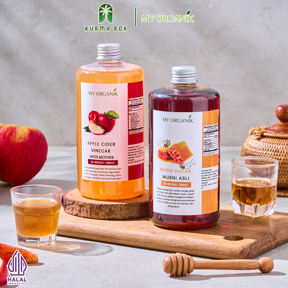 

My Organik Paket BigSale Madu Hutan Murni 500 ML Cuka Apel With Mother Murni 500 ML