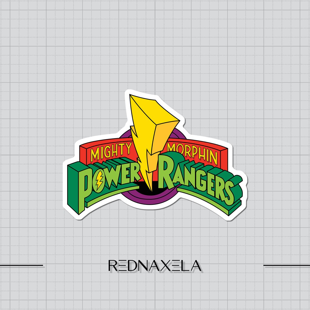 

Stiker Vinyl Power Rangers Mighty Morphin Logo Stiker Koper Stiker Laptop Stiker Outdoor Waterproof Sticker