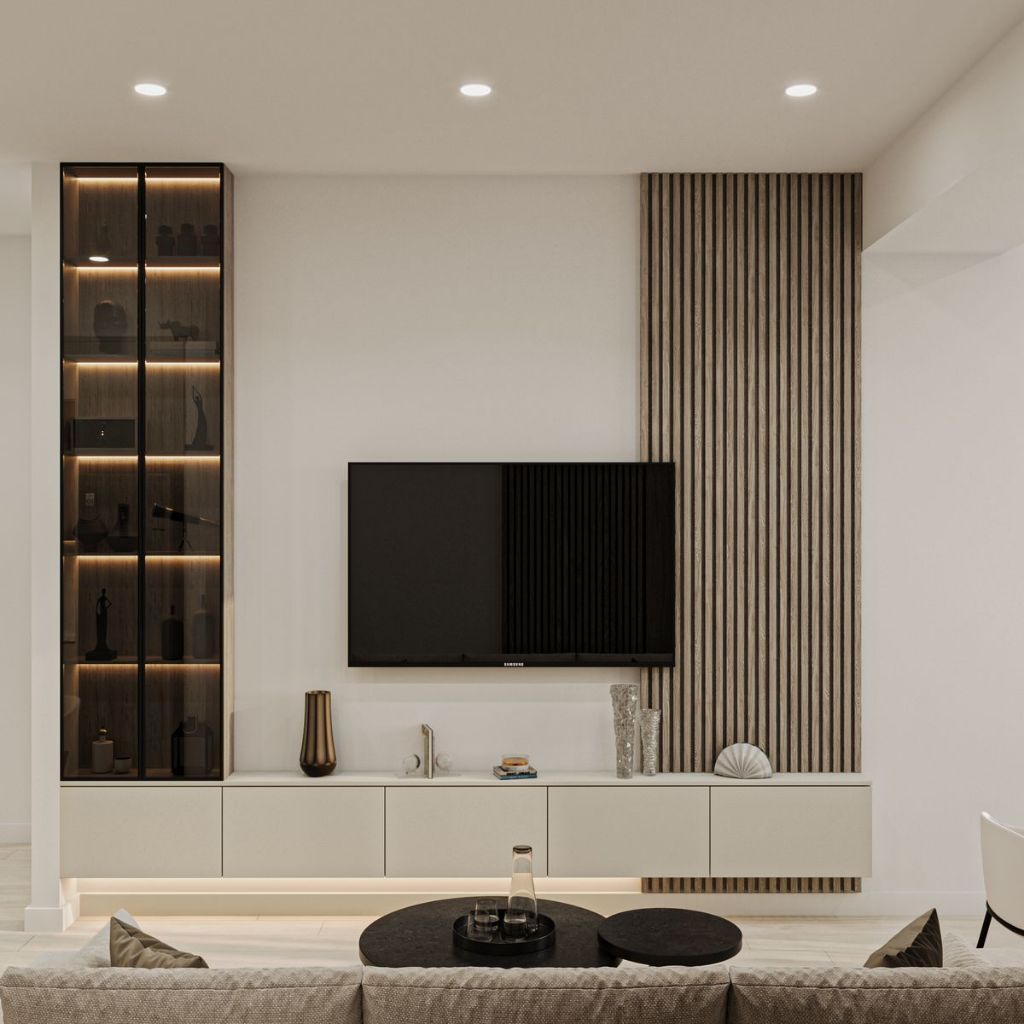 backdrop tv minimalis custom