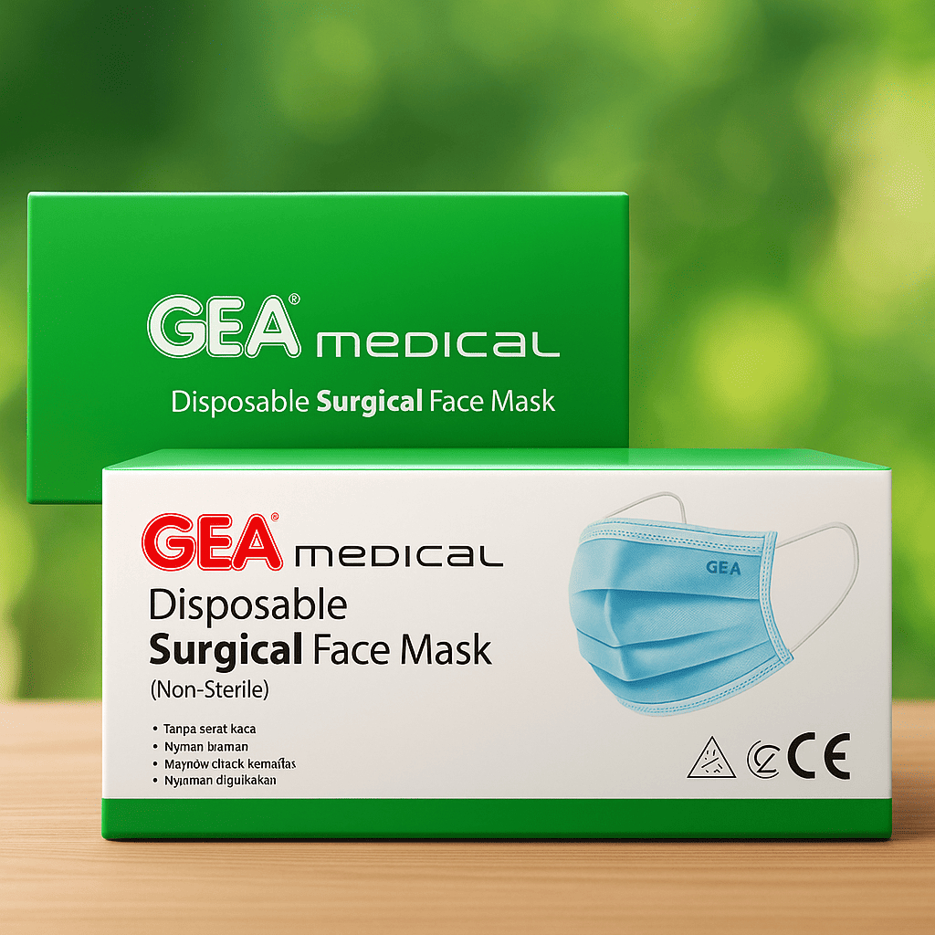 Masker Earloop GEA Medical Surgical Face Mask isi 50 PCS
