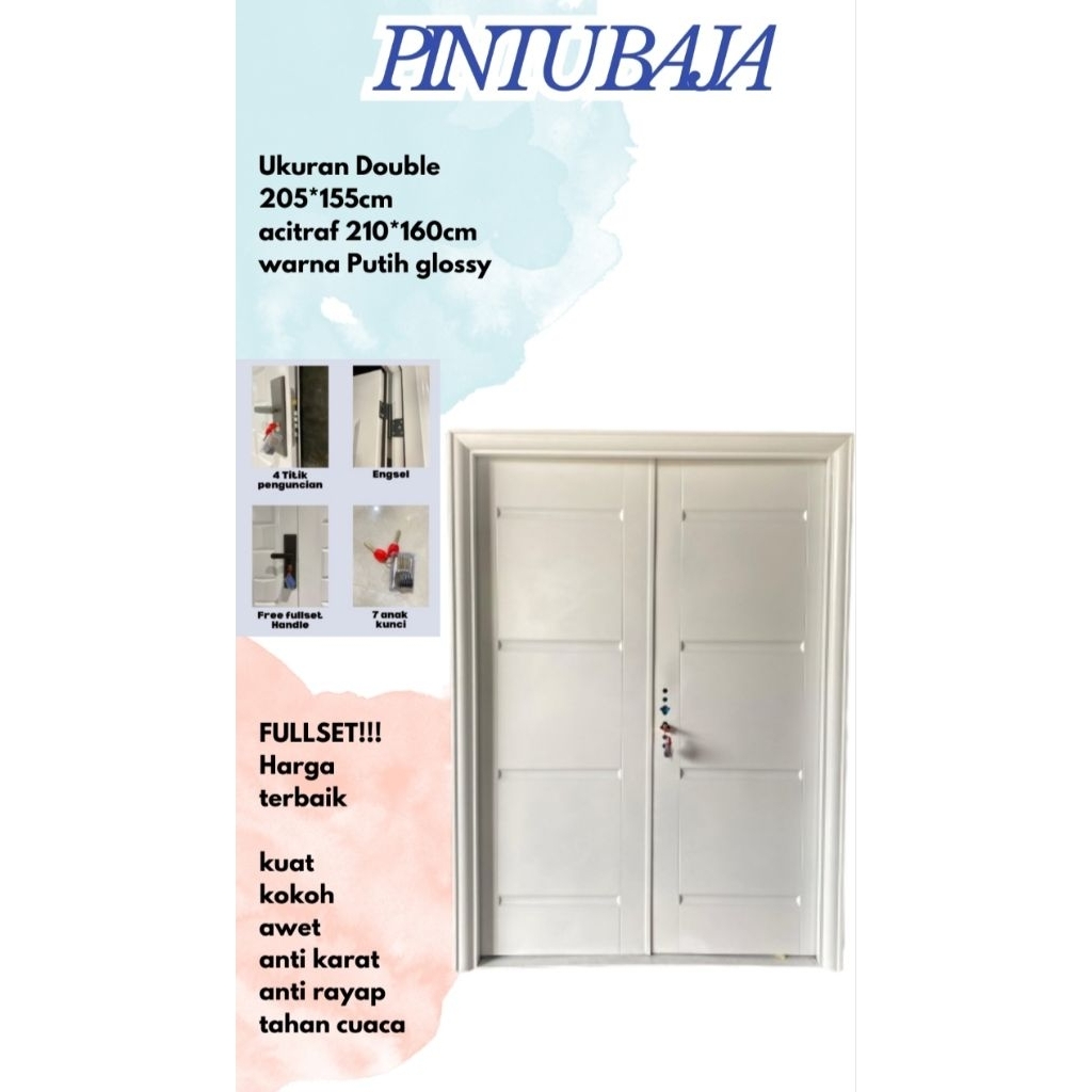 PINTU BAJA DOUBLE/PINTU UTAMA/PINTU KANTOR