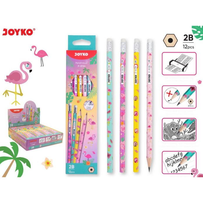 

Joyko Pencil 2B P-8156 (Pack isi 12pcs)