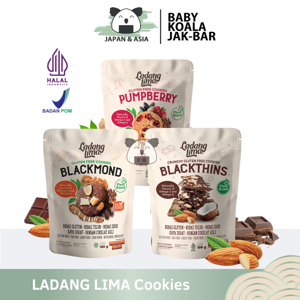 

LADANG LIMA Healthy Cookies 180 g Halal | Blackthins Pumpberry Blackmond -BKJ