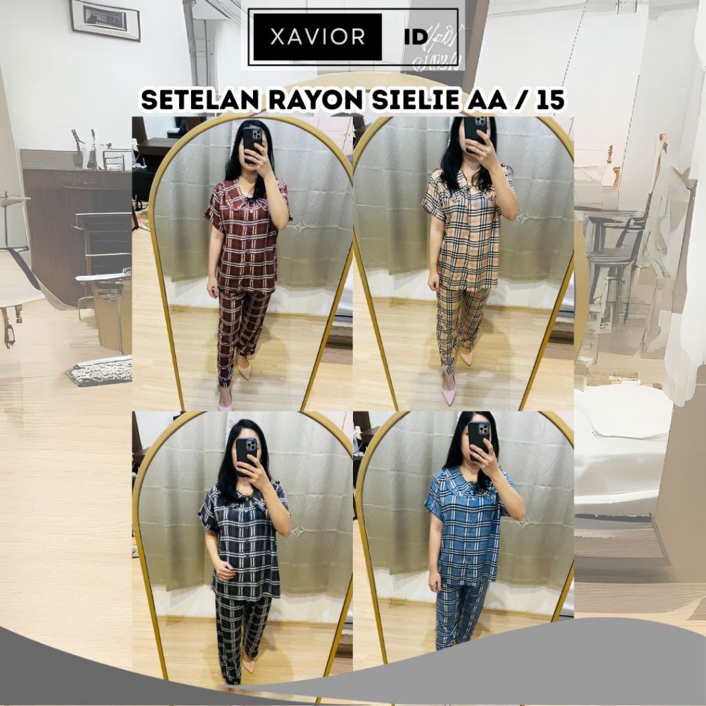 XV Setelan Rayon Sielie AA / 15 | Baju Tidur Sielie Lengan Pendek