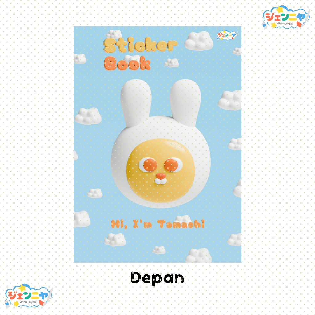 

Tamachi Clouds reusable sticker book A6