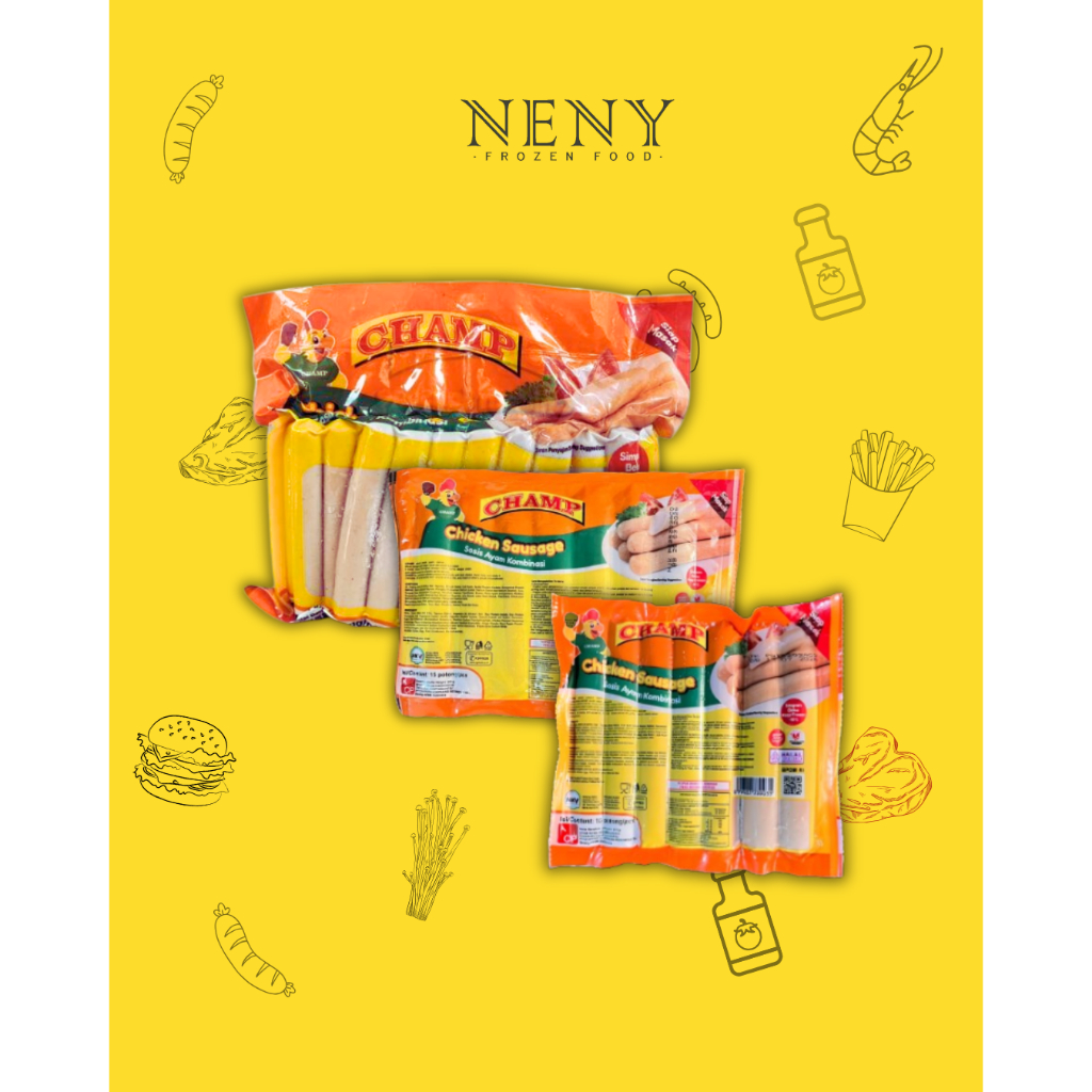 

SOSIS AYAM CHAMP 1000gram;500gram;375gram