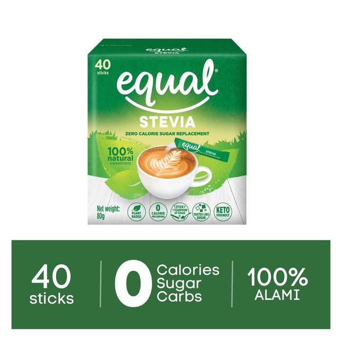 

Equal Naturals Stevia - Pemanis Stevia Nol Kalori 40 Sticks