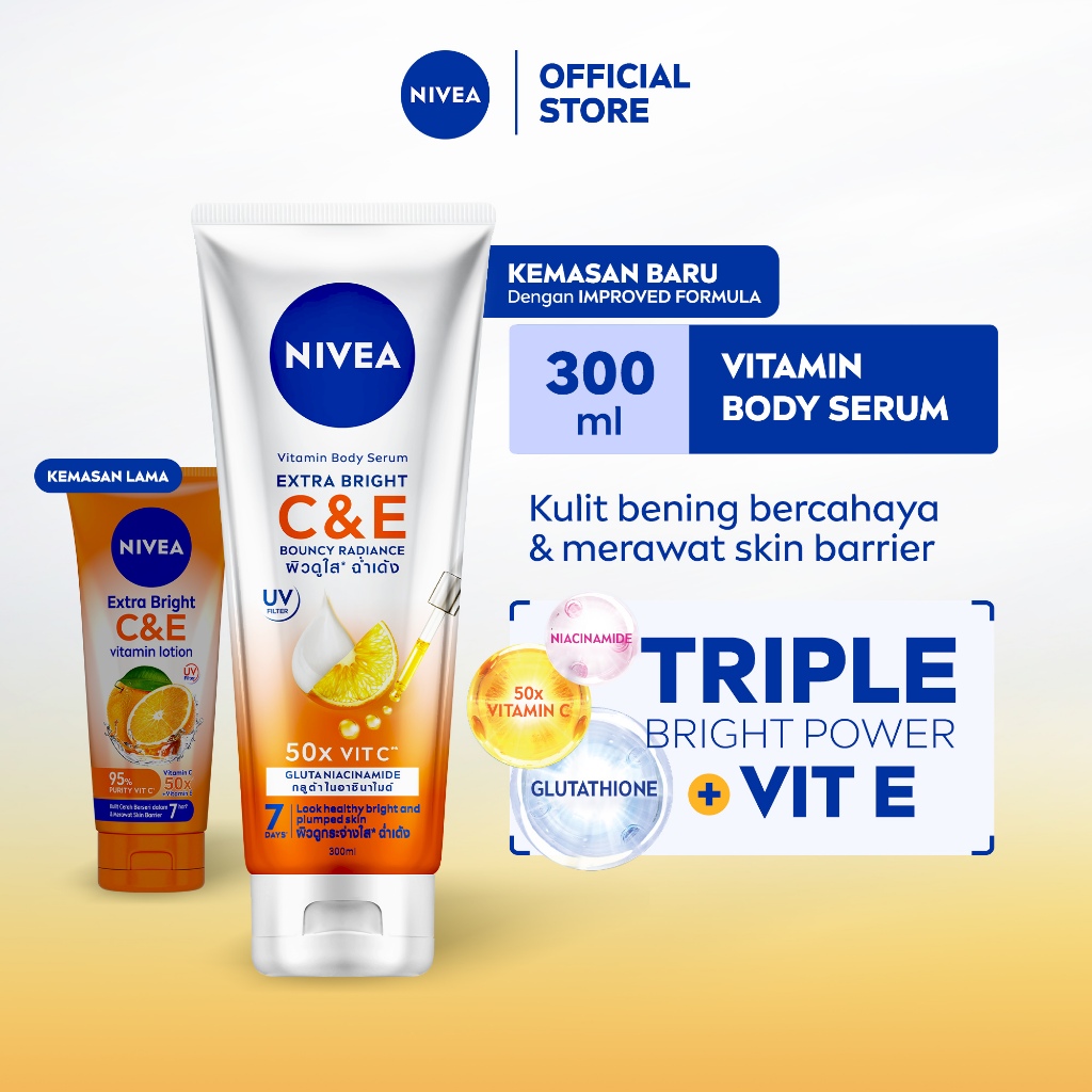NIVEA Body Lotion Extra Bright C&E Vitamin Lotion 300ml - Handbody SPF serum UV Filter Thailand vita