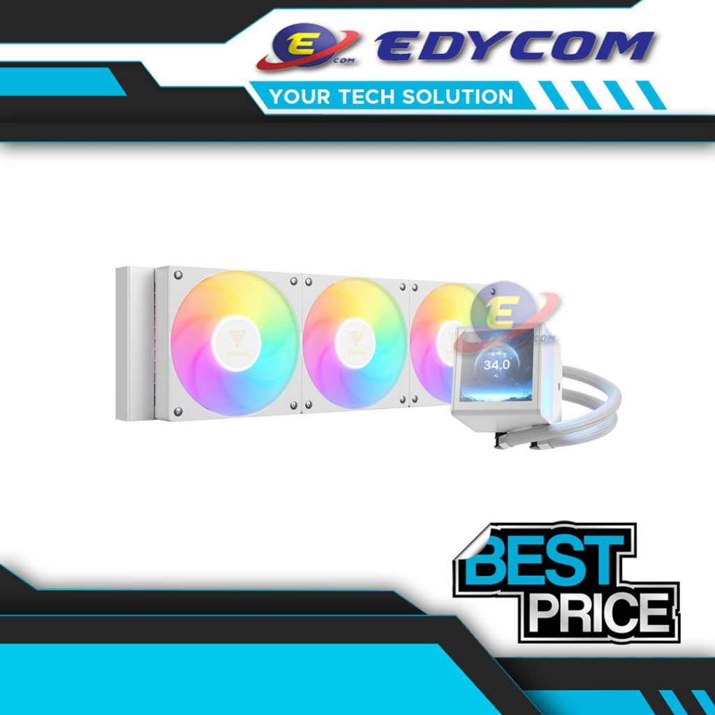 GAMDIAS CHIONE P5-360 - 360MM LCD POWERFUL DIGITAL AIO COOLING WHITE